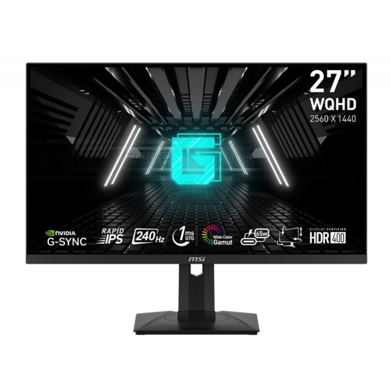 LCD Monitor MSI G274QPX 27" Gaming Panel IPS 2560x1440 16:9 240Hz Matte 1 ms Swivel Pivot Height adjustable Tilt Colour