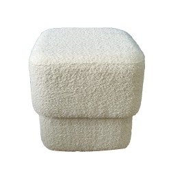 Ottoman LAURA 40x40xH40cm, white