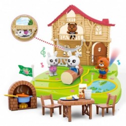 WOOPIE Dollhouse Forest House + Figures 4 pcs. Meble Akc.