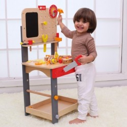 CLASSIC WORLD Wooden Workshop for Children Tinker Table + Tools
