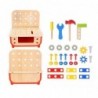 TOOKY TOY Wooden Workshop Table Table Top with Tools 31 pcs.