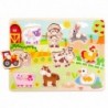 TOOKY TOY Wooden Farm Puzzle with Pins To Match