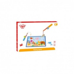 TOOKY TOY Wooden Game Fishing 2 Rods + 10 pcs.