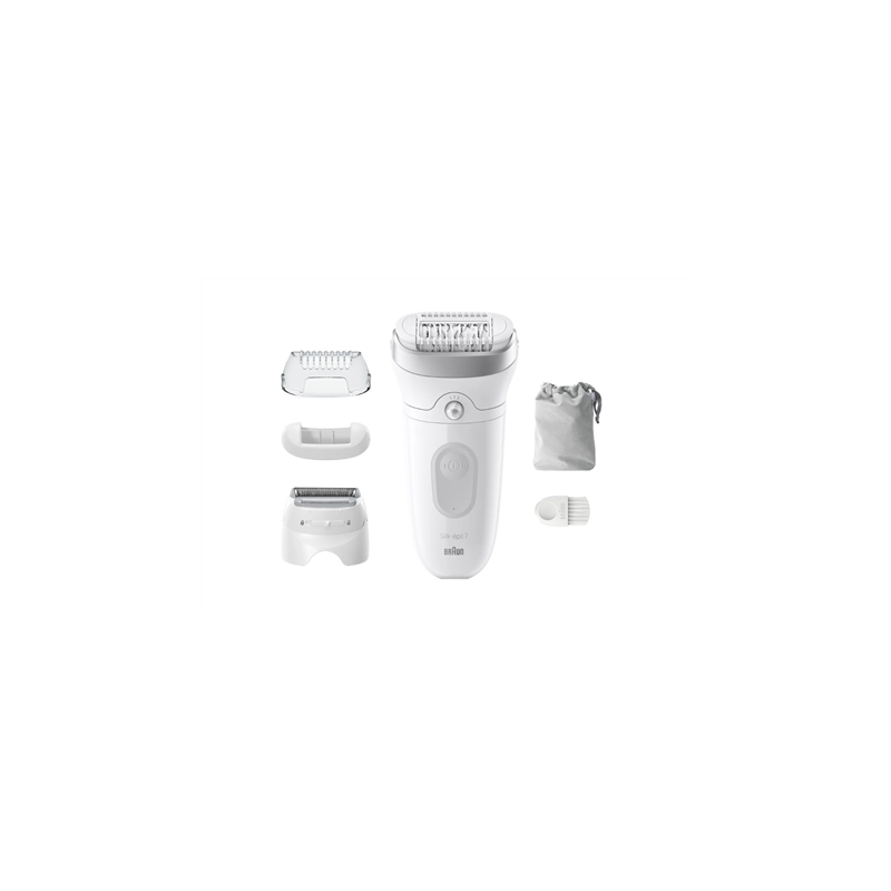 Braun Epilator SE7-041 Silk u00e9pil 7 Number of power levels 2 Wet & Dry White/Silver