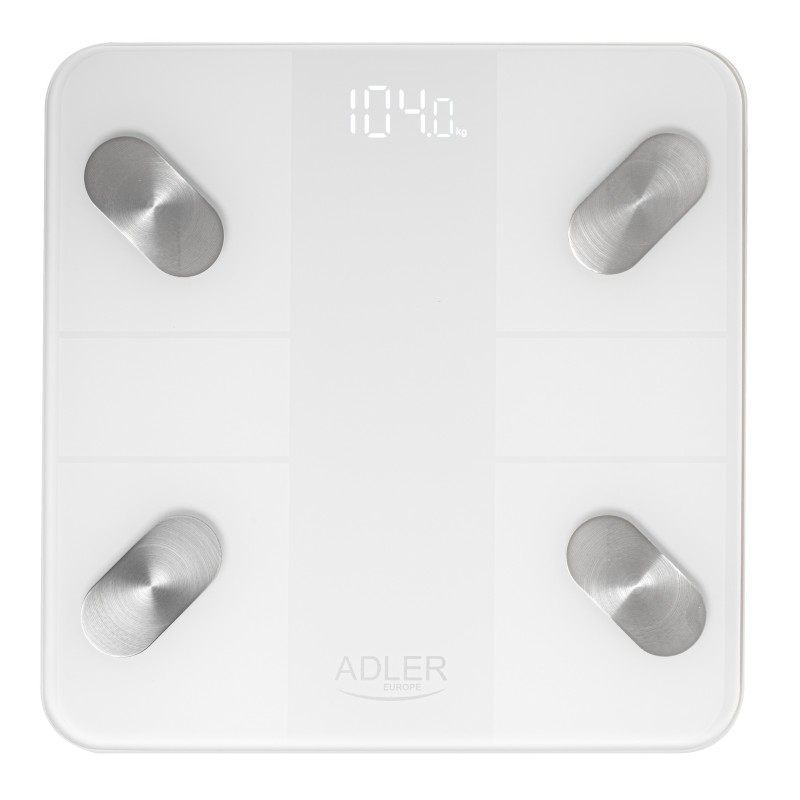 Adler Smart Bathroom Scale AD 8186w Maximum weight (capacity) 180 kg Accuracy 100 g Body Mass Index (BMI)