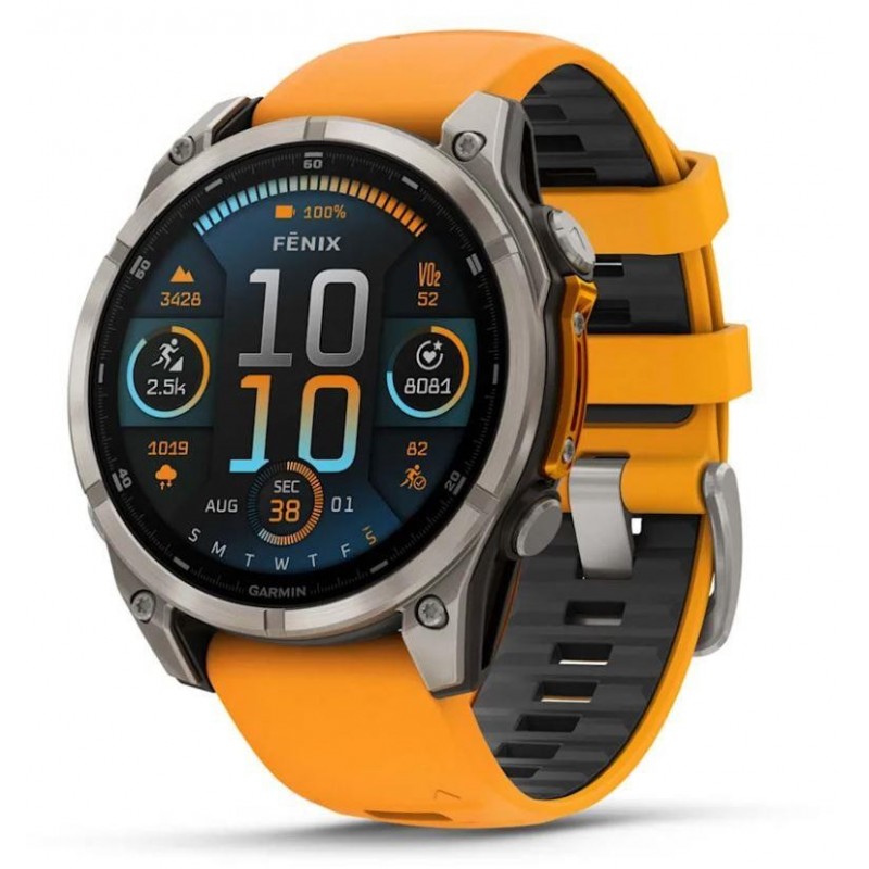 GARMIN SMARTWATCH FENIX 8 SAPPHIRE/ORANGE 010-02904-11