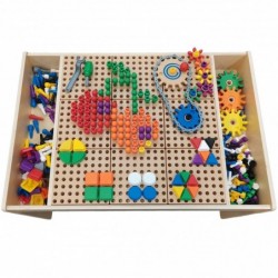 MASTERKIDZ Wooden Educational Table + ACCESSORIES STEM WALL