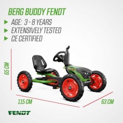 BERG Pedal Go Kart Buddy FENDT UUS MUDEL Roheline