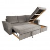 Corner sofa bed INGMAR brownish gray