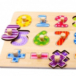 Деревянная головоломка TOOKY TOY Учимся считать головоломку с номерами булавок