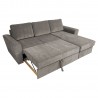 Corner sofa bed INGMAR brownish gray