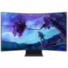 LCD Monitor SAMSUNG 55" Gaming/Curved Panel VA 3840x2160 16:9 165Hz Matte 1 ms Speakers Pivot Height