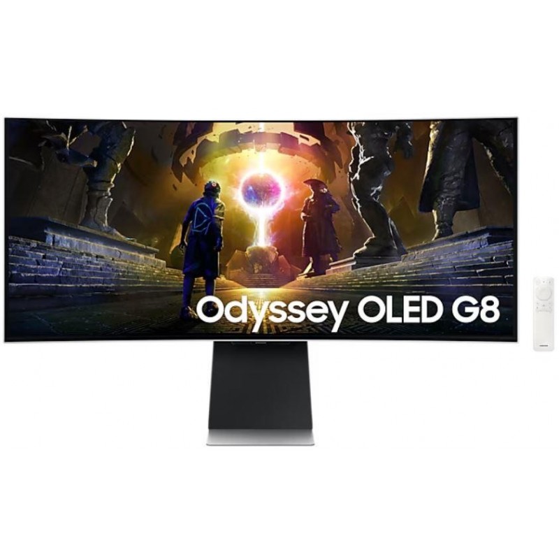 Monitor SAMSUNG 34" Gaming/Smart/Curved/21 : 9 Panel OLED 3440x1440 21:9 175Hz 0.03 ms Speakers Swivel Height