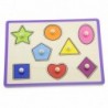 VIGA Wooden Colorful Puzzle With Pins Shapes