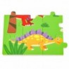 VIGA Wooden Puzzle Dinosaurs 24 Elements