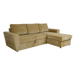 Corner sofa bed INGMAR olive green