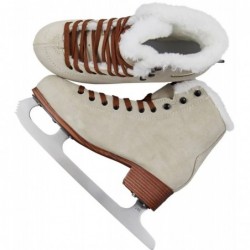 Roces Suede Eco-Fur Figure Skates (Suede Brown|42)