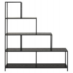 Shelf SEAFORD 135x35xH150cm, black