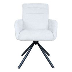 Chair BATUL rotating, linen white