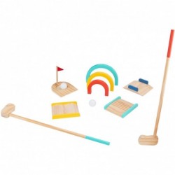 Tooky Toy Wooden Golf Set for 2 People 13 pcs.