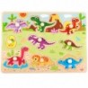 TOOKY TOY Wooden Puzzle Dinosaur Shapes Jigsaw