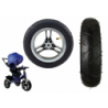 Plastic wheel with rubber tire (inflatable) PRO600 rear