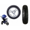 Plastic wheel with rubber tire (inflatable) PRO600 front