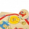 Tooky Toy Wooden Manipulation Board Opening and Closing Pet Locks