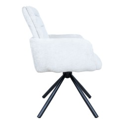 Chair BATUL rotating, linen white