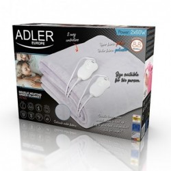 Adler AD 7426 electric blanket Electric bed warmer 60 W Grey Fleece,Polyester