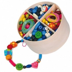 Viga Set of Wooden Threading Beads 608 Pieces Box