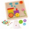 TOOKY TOY Montessori Mosaic Puzzle with pins Clipping tool 88 pcs.