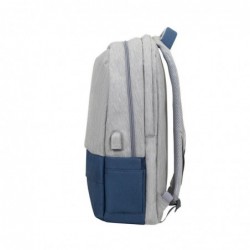 RIVACASE NB BACKPACK ANTI-THEFT 17.3"/7567 GREY/DARK BLUE