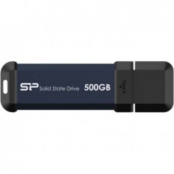 Silicon Power Portable External SSD MS60 500 GB N/A " Type-A USB 3.2 Gen 2 Blue