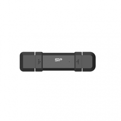 Silicon Power Portable External SSD DS72 500 GB USB Type-A/USB Type-C 3.2 Gen 2 Black