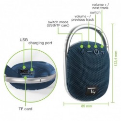 Techly ICASBL321BL portable speaker Mono portable speaker Blue 5 W