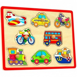 Wooden Puzzle Jigsaw Puzzle Vehicles by Viga Toys
