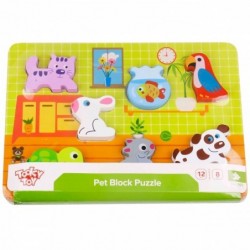 TOOKY TOY Thick Puzzle Pets Match the Shapes
