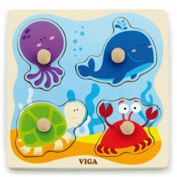 VIGA Wooden Puzzle with...