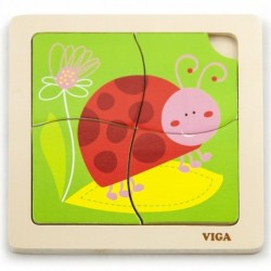 VIGA Handy Wooden Ladybug Puzzle