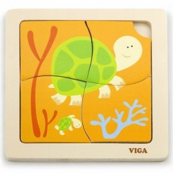 VIGA Handy Wooden Turtle Puzzle