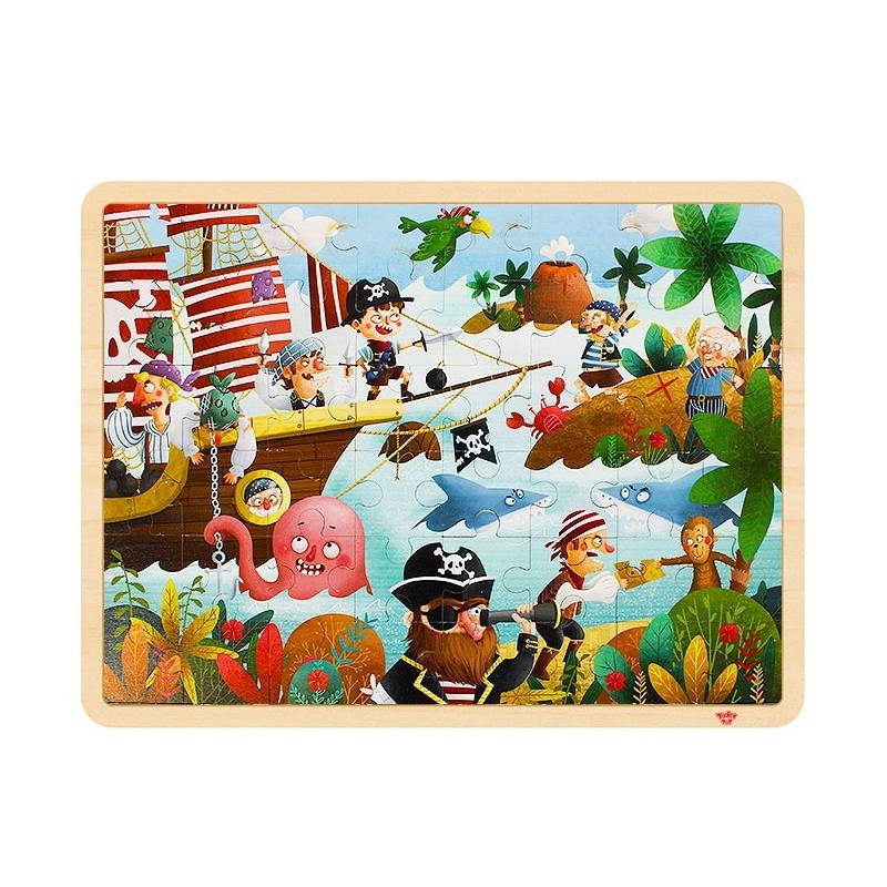 TOOKY TOY Wooden Puzzle Pirates 48 pcs.