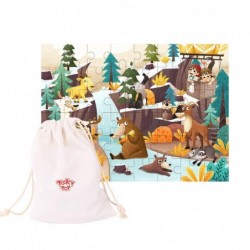 TOOKY TOY Puzzle with a bag Alpine Animals and Landscape 49 pcs.