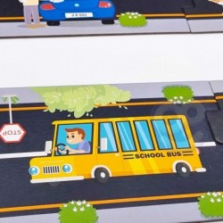 TOOKY TOY Road Puzzle for Children Highway Mockup 21 pcs. FSC certificate