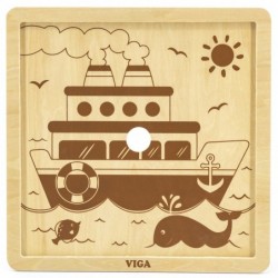 VIGA Handy Wooden Puzzle Ship 9 items