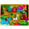 Tooky Toy Wooden Puzzle of Animals in the Forest Match the Shapes