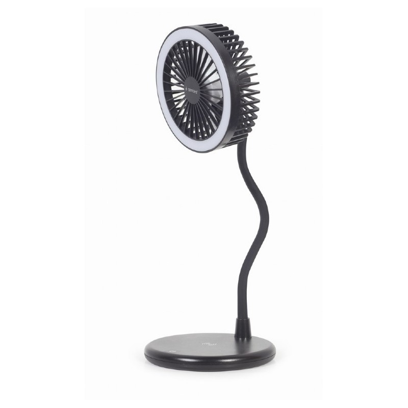 Gembird TA-WPC10-LEDFAN-01 Desktop Fan With Lamp And Wireless Charger N/A Phone or tablet with built-in Qi