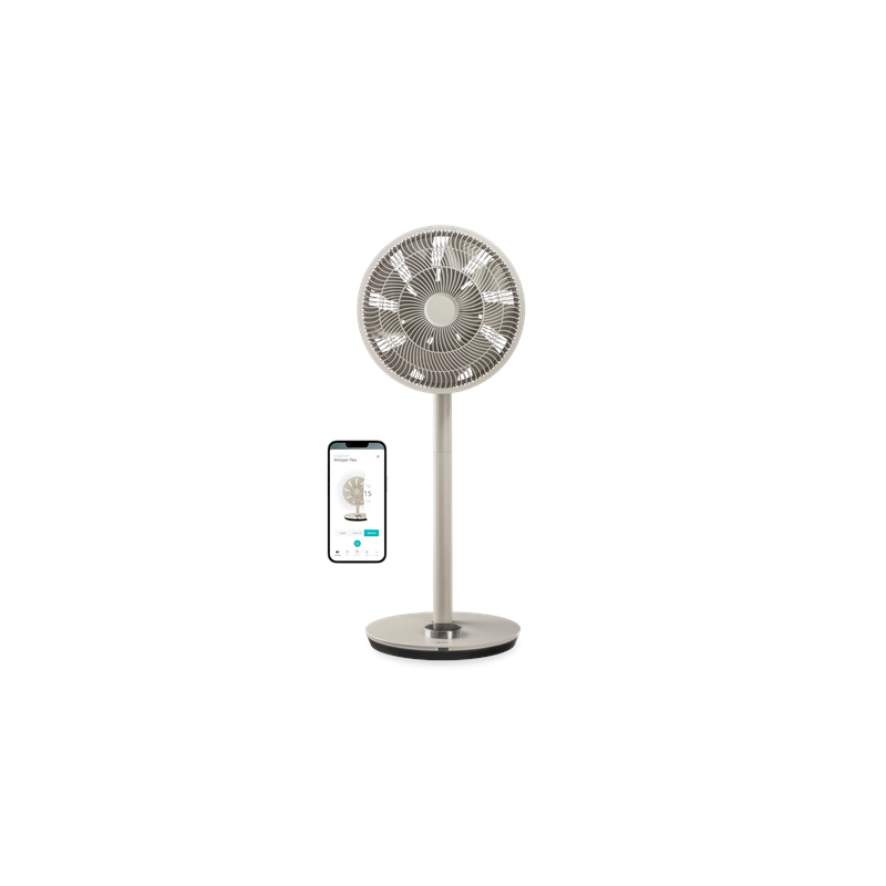 Duux Fan Whisper Flex Smart Stand Fan Greige Diameter 34 cm Number of speeds 26 Oscillation Yes