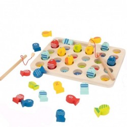 Tooky Toy Wooden Game Catching Fish Learning letters 29 el.