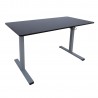 Desk ERGO OPTIMAL with 1 motor 120x60cm, black grey